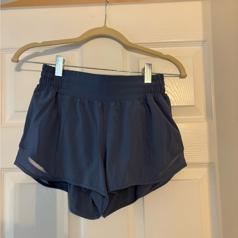 Lululemon Oasis Blue Hotty-Hot Athletic Shorts Size 4